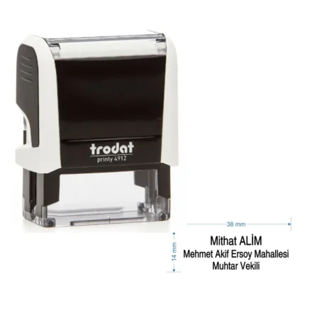 Trodat 4911 Kişiye Özel  Baskı Alanı 38 x 14 mm 2-3 Satırlık Ofis Renkleri