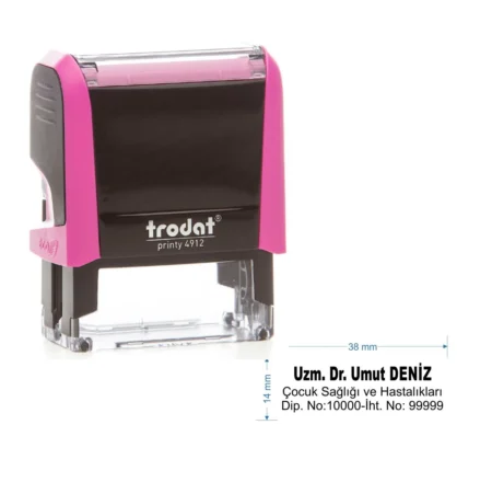 Trodat 4911 Kişiye Özel  Baskı Alanı 38 x 14 mm 2-3 Satırlık Ofis Renkleri