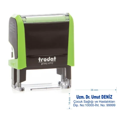 Trodat 4911 Kişiye Özel  Baskı Alanı 38 x 14 mm 2-3 Satırlık Ofis Renkleri
