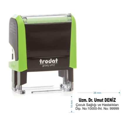 Trodat 4911 Kişiye Özel  Baskı Alanı 38 x 14 mm 2-3 Satırlık Ofis Renkleri