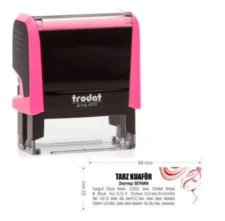 Trodat 4913 Kişiye Özel Renkli Firma ve Şirket Kaşesi