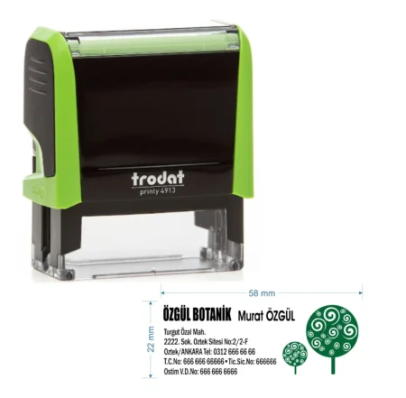 Trodat 4913 Kişiye Özel Renkli Firma ve Şirket Kaşesi