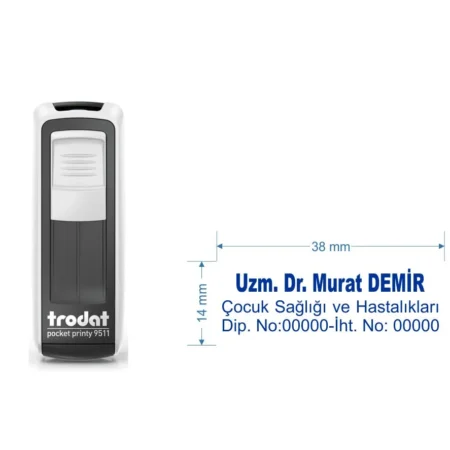 Trodat 9512 Cep Tipi Kişiye Özel  Firma ve Şirket Kaşesi