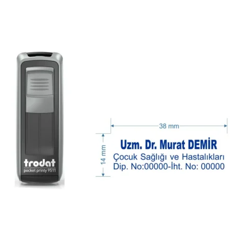 Trodat 9512 Cep Tipi Kişiye Özel  Firma ve Şirket Kaşesi