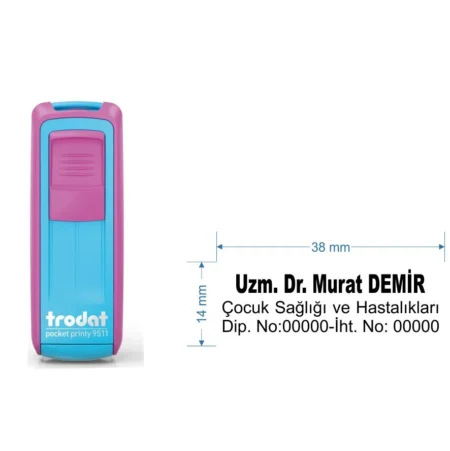 Trodat 9512 Cep Tipi Kişiye Özel  Firma ve Şirket Kaşesi